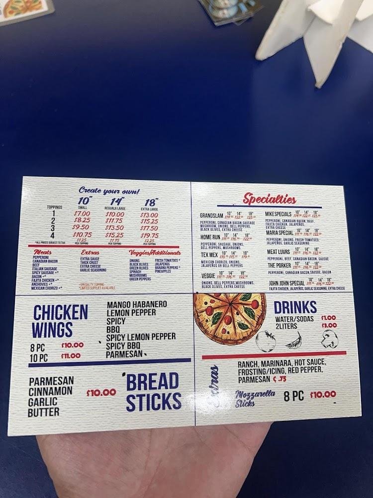 Home Run Pizza Menu image 1